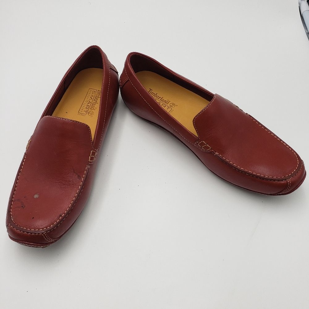 TIMBERLAND SMART NWD red Davisville slip on loafers women’s 8.5 medium